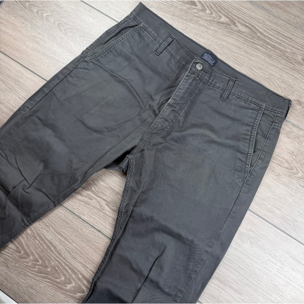 Levi Strauss & Co Mens Chino Pants Stretch Straight Leg Charcoal Gray 37x31.5